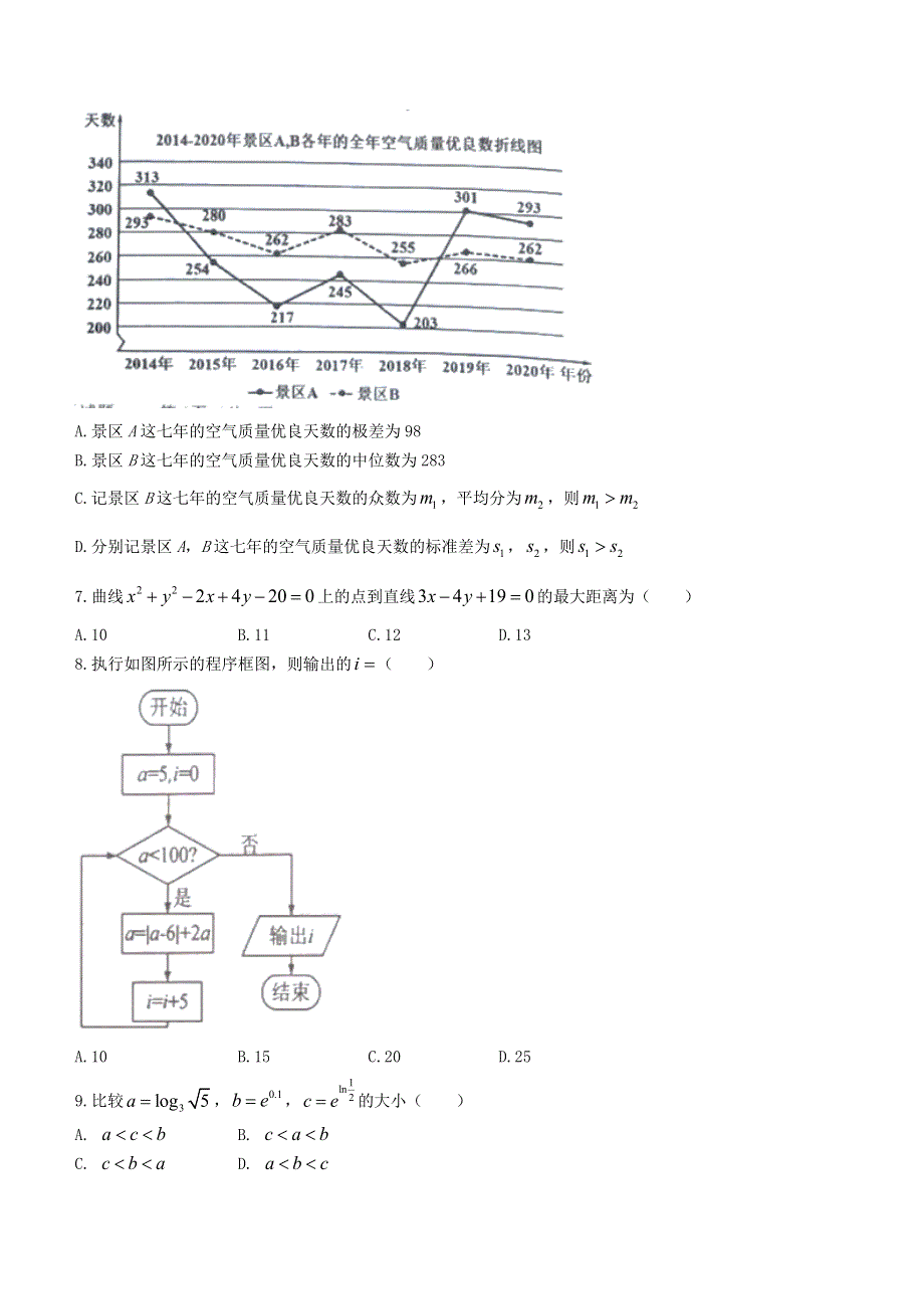 广西岑溪市2020-2021学年高一数学下学期期末考试试题.doc_第2页