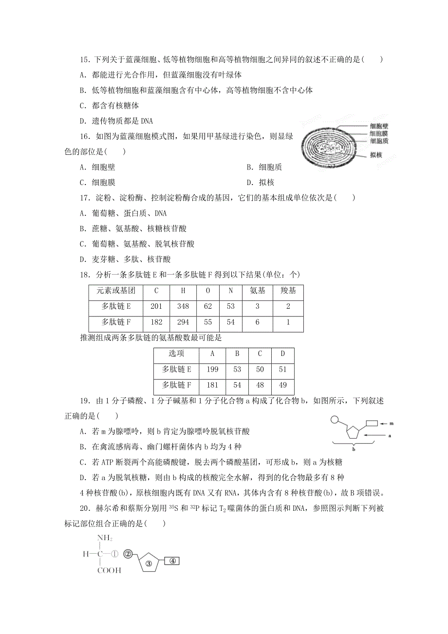 山西省吕梁市英杰中学2012届高三第一次月考（生物）（无答案）.doc_第3页