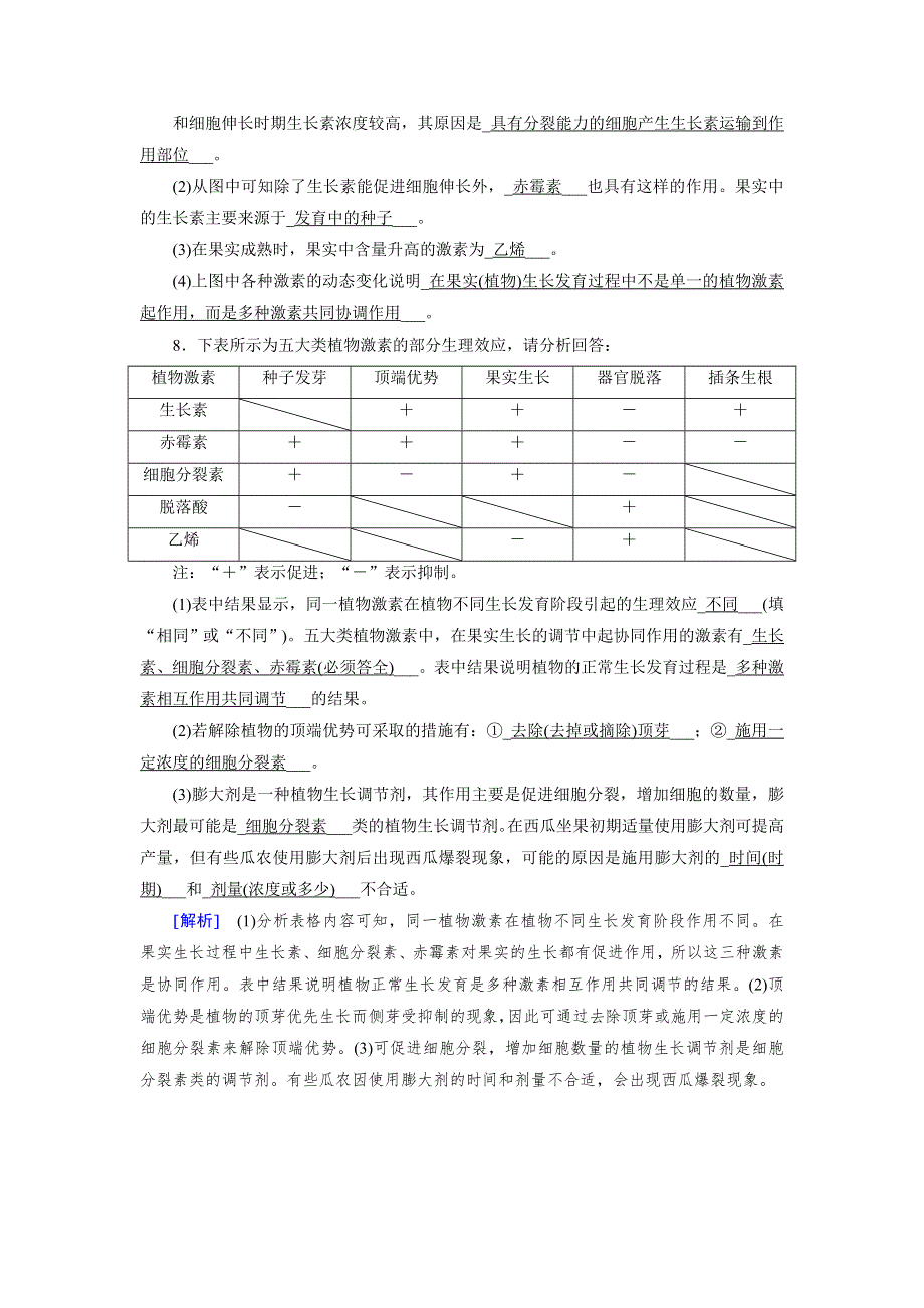 成才之路2017春人教版生物必修3检测：第三章 植物的激素调节 第3节 训练 WORD版含解析.doc_第3页