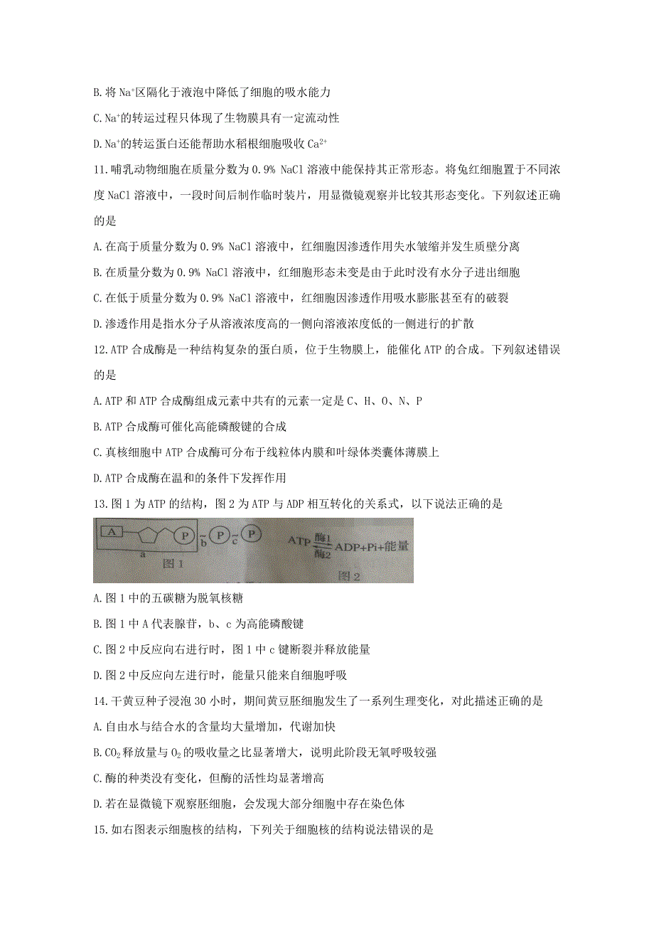 河南省豫南九校2020-2021学年高一生物下学期第一次联考试题（含解析）.doc_第3页