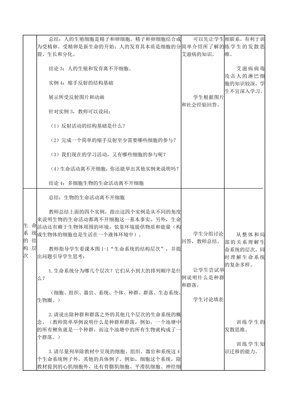 2021-2022学年高一生物人教版必修1教学教案：第一章 第1节　从生物圈到细胞 （2） WORD版含解析.doc_第3页