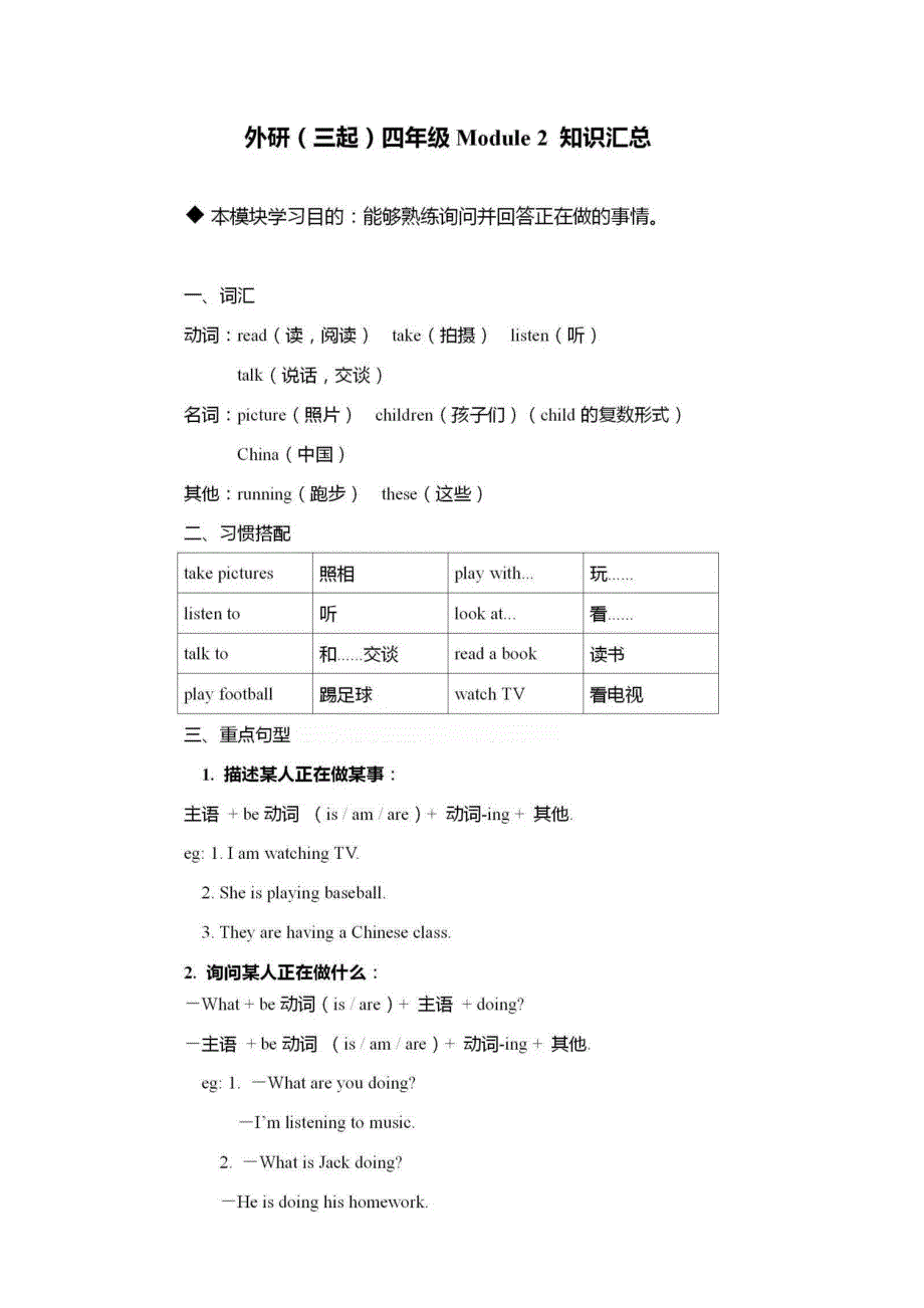 2021秋四年级英语上册 重点知识汇总（pdf） 外研版（三起）.pdf_第2页