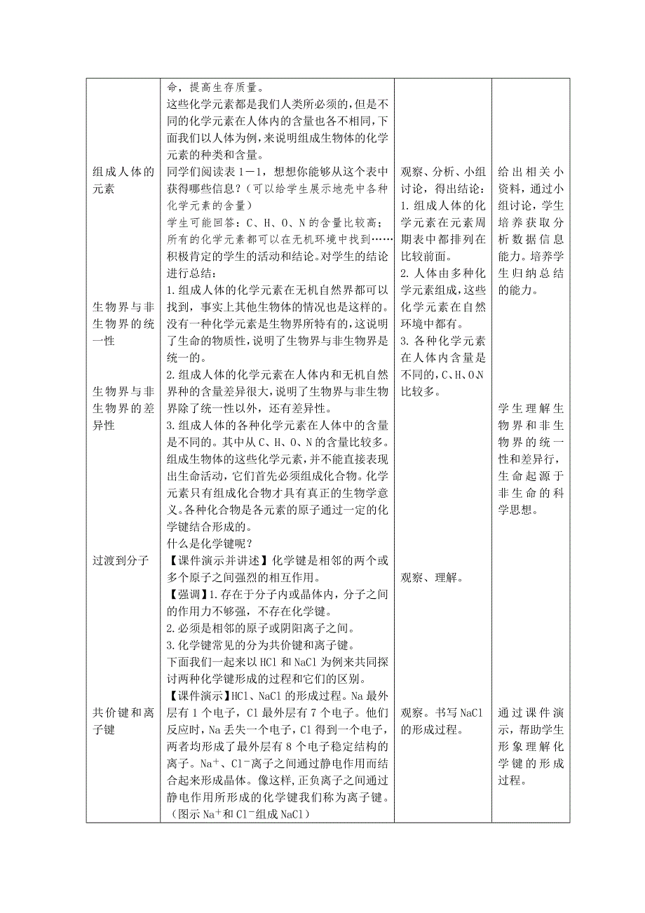 2021-2022学年高一生物浙科版必修1教学教案：第一章第二节 无机物 WORD版含解析.doc_第3页