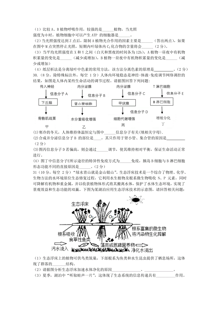 甘肃省兰炼一中（兰州58中）2021届高三生物上学期建标考试试题.doc_第2页