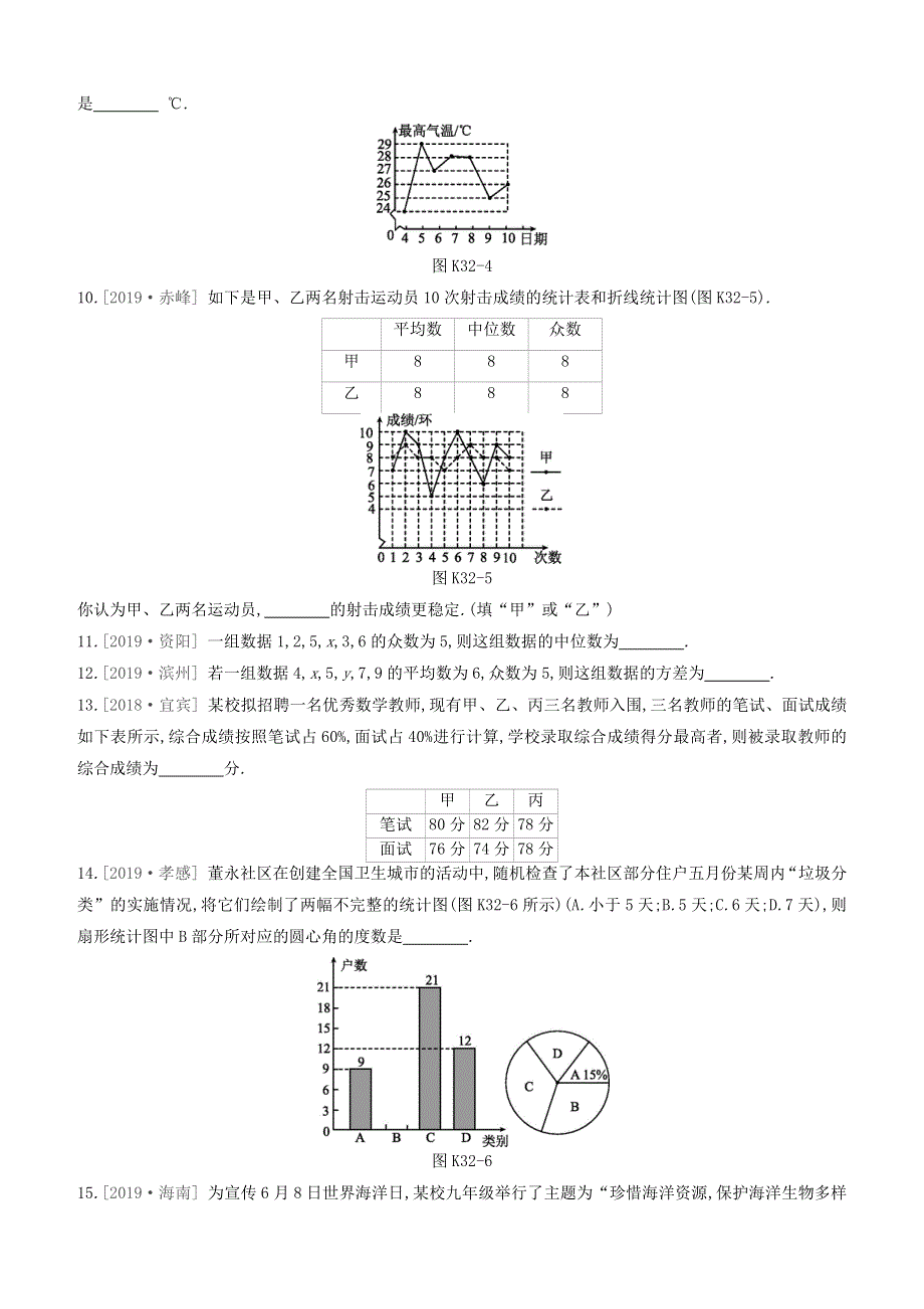 （呼和浩特专版）2020中考数学复习方案 第八单元 统计与概率 课时训练32 统计初步试题.docx_第3页