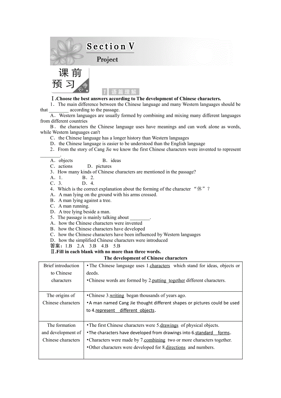 2017-2018学年高中英语译林版必修三教学案：UNIT 2 SECTION 5 WORD版含答案.doc_第1页