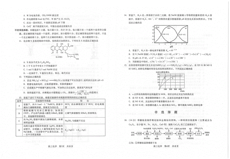 江苏省常熟市2021届高三上学期阶段性抽测一化学试题 扫描版含答案.pdf_第2页