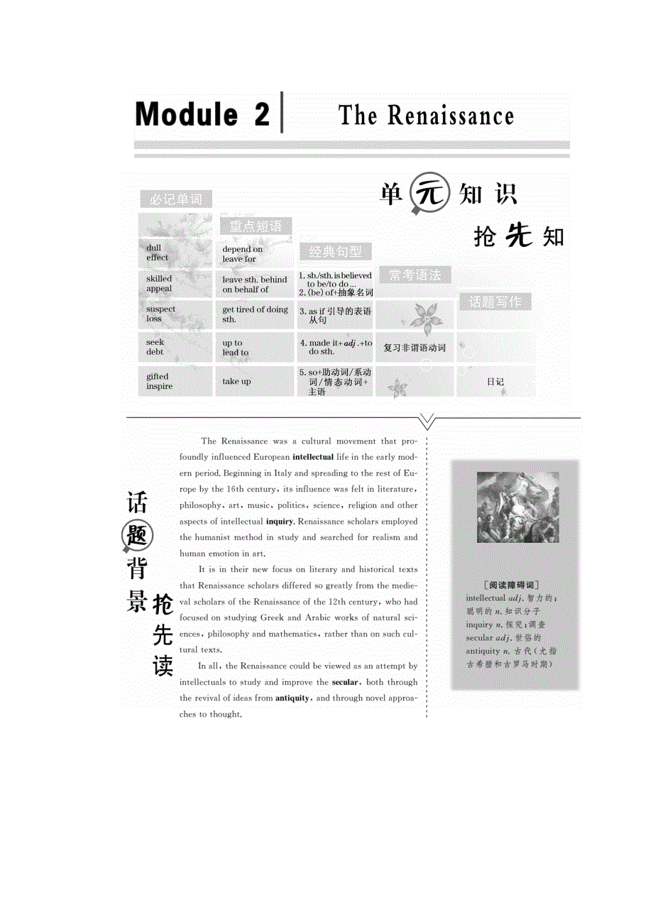 2017-2018学年高中英语外研版选修八教学案：MODULE 2 SECTION 1 WORD版含答案.doc_第1页