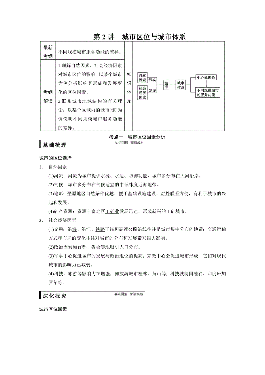 步步高2015届高考地理（鲁教版）一轮复习配套文档 试题调研：必修二 第二册 第二单元 第2讲 WORD版含答案.doc_第1页