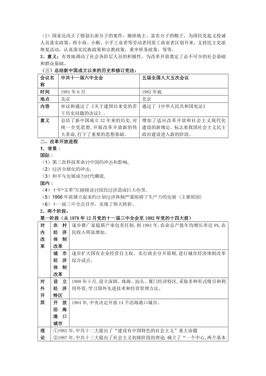 2021-2022学年部编版历史 中外历史纲要（上）教案 第28课、中国特色社会主义道路的开辟与发展.doc_第2页