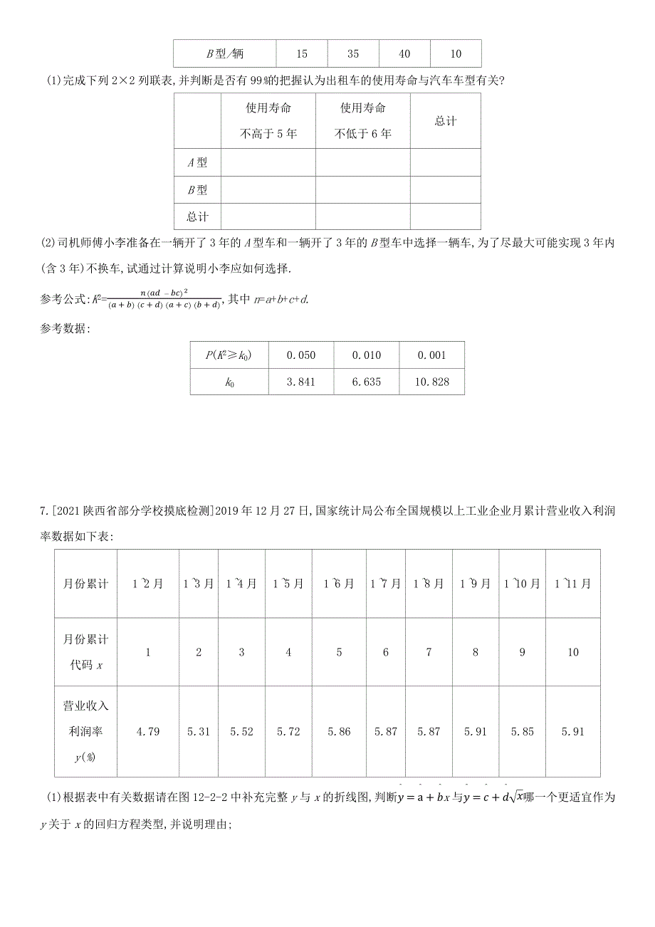 （全国统考）2022版高考数学大一轮复习 第12章 统计与统计案例 第2讲 变量间的相关关系与统计案例（2）备考试题（文含解析）.docx_第3页