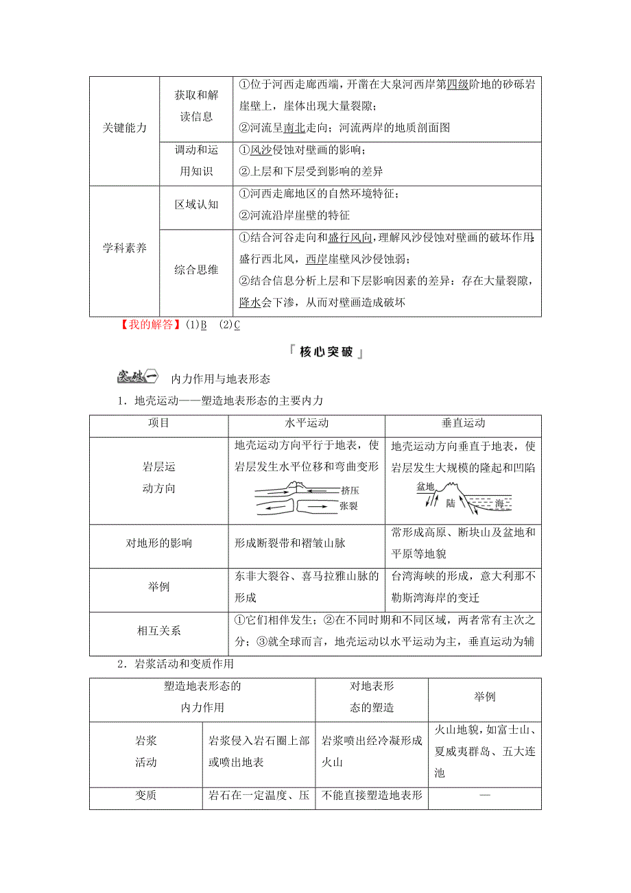 2023版高考地理一轮总复习 第4章 地表形态的塑造 第2节 塑造地表形态的力量教师用书.doc_第3页