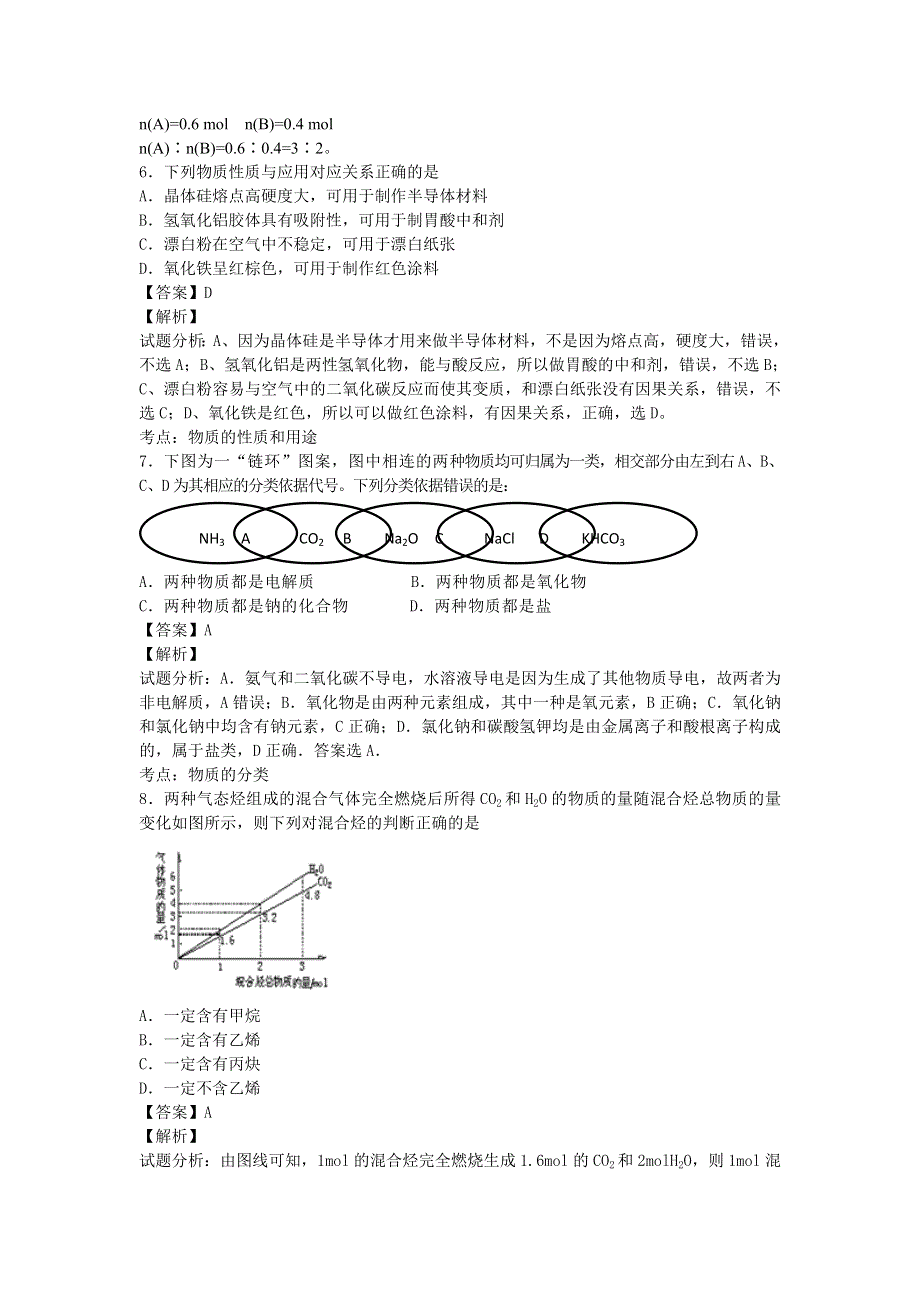 河南省郑州市第十七中学2016-2017学年高二开学考化学试题 WORD版含解析.doc_第2页