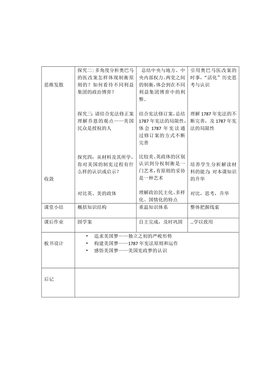 2021-2022学年高一历史人教版必修1教学教案：第三单元第8课　美国联邦政府的建立 （1） WORD版含解析.doc_第2页