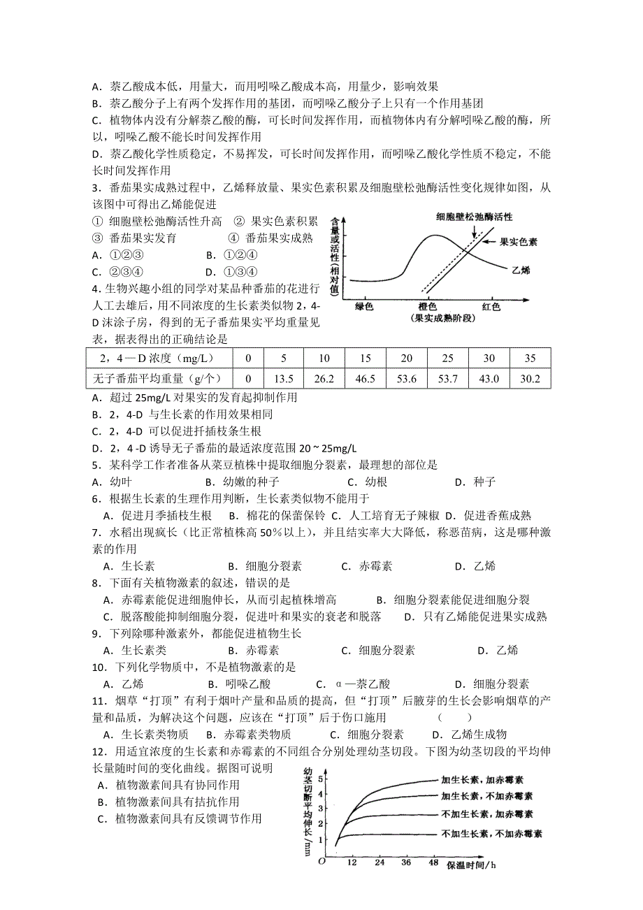 2013--2014学年生物必修三导学案--其他植物激素（新人教版）.doc_第2页