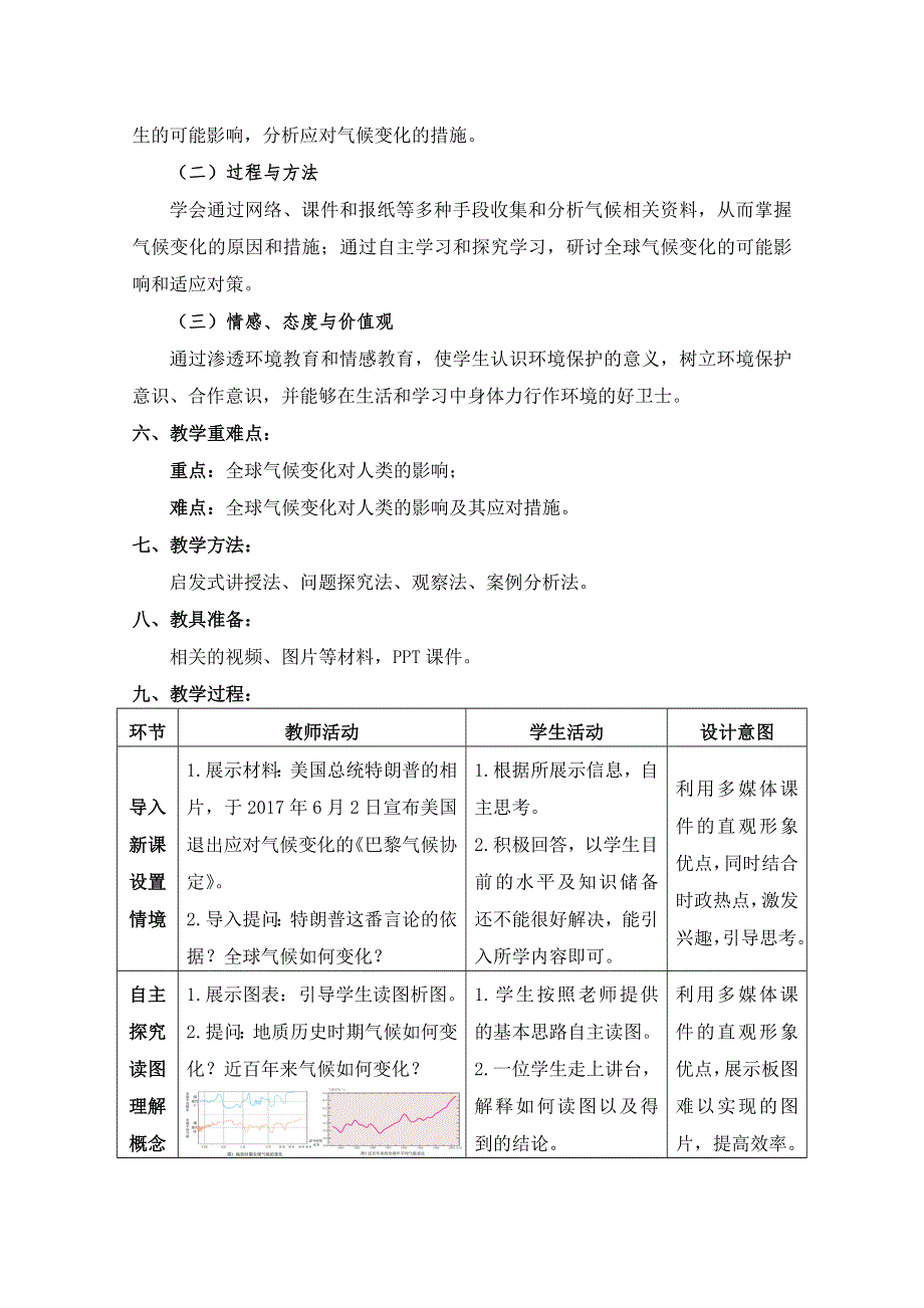 2021-2022学年高一地理鲁教版必修1教学教案：第四章第三节 全球气候变化及其对人类的影响 WORD版含解析.doc_第2页