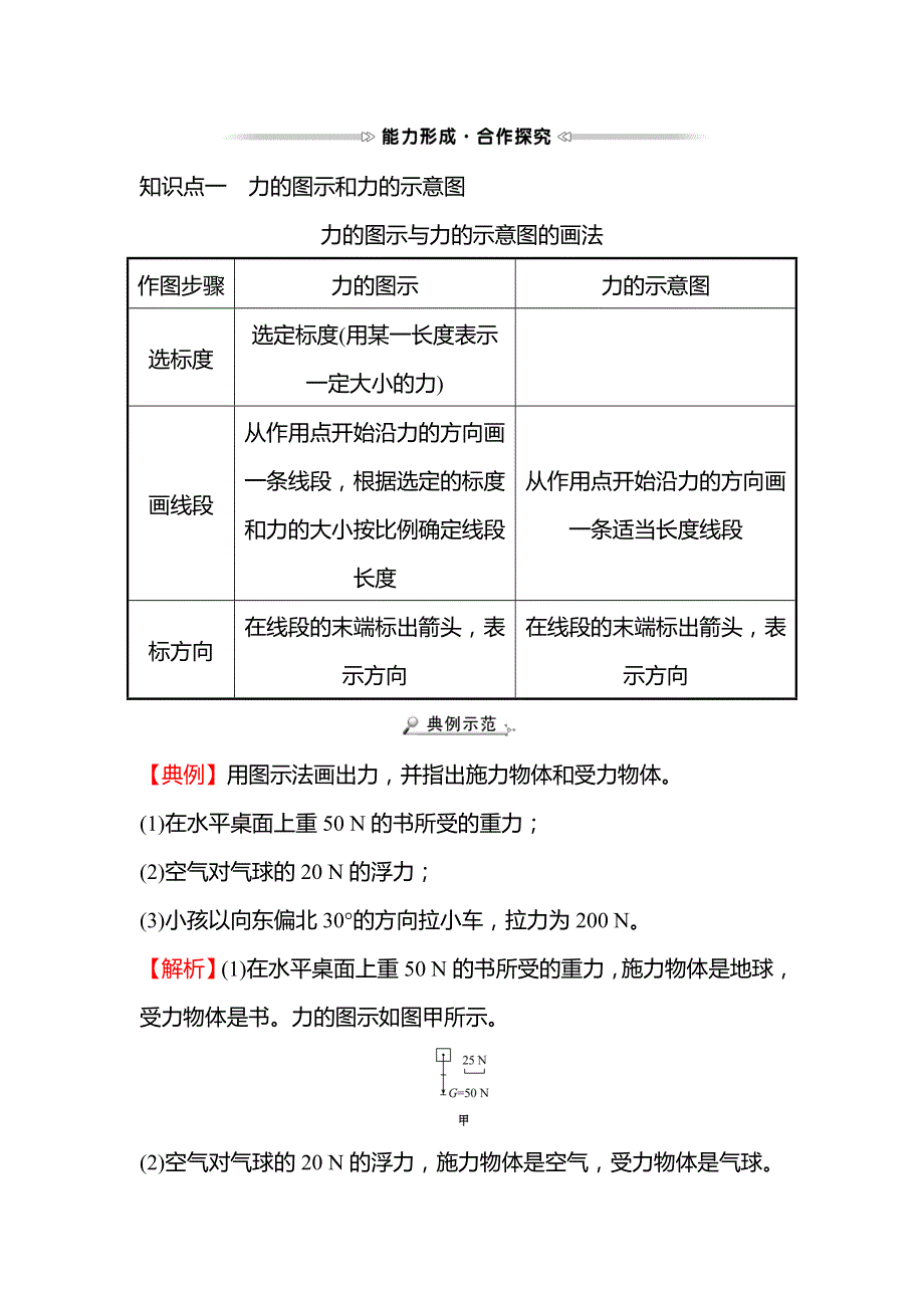 2021-2022学年高一教科版物理必修1学案：第二章 1-力&2-重力 WORD版含解析.doc_第3页