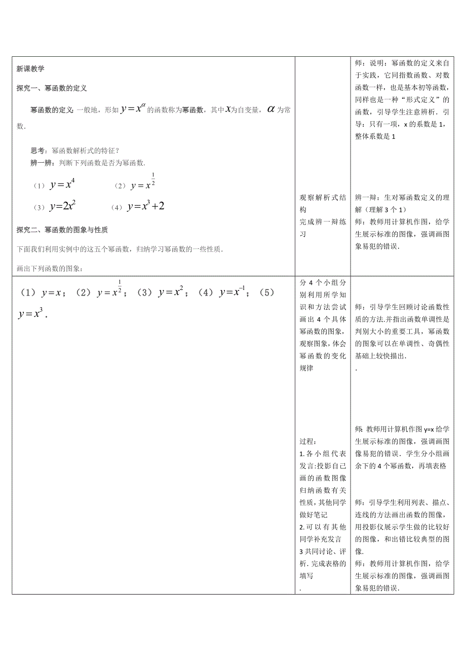 2021-2022学年高一数学人教A版必修1教学教案：2-3-1 幂函数 WORD版含解析.doc_第2页