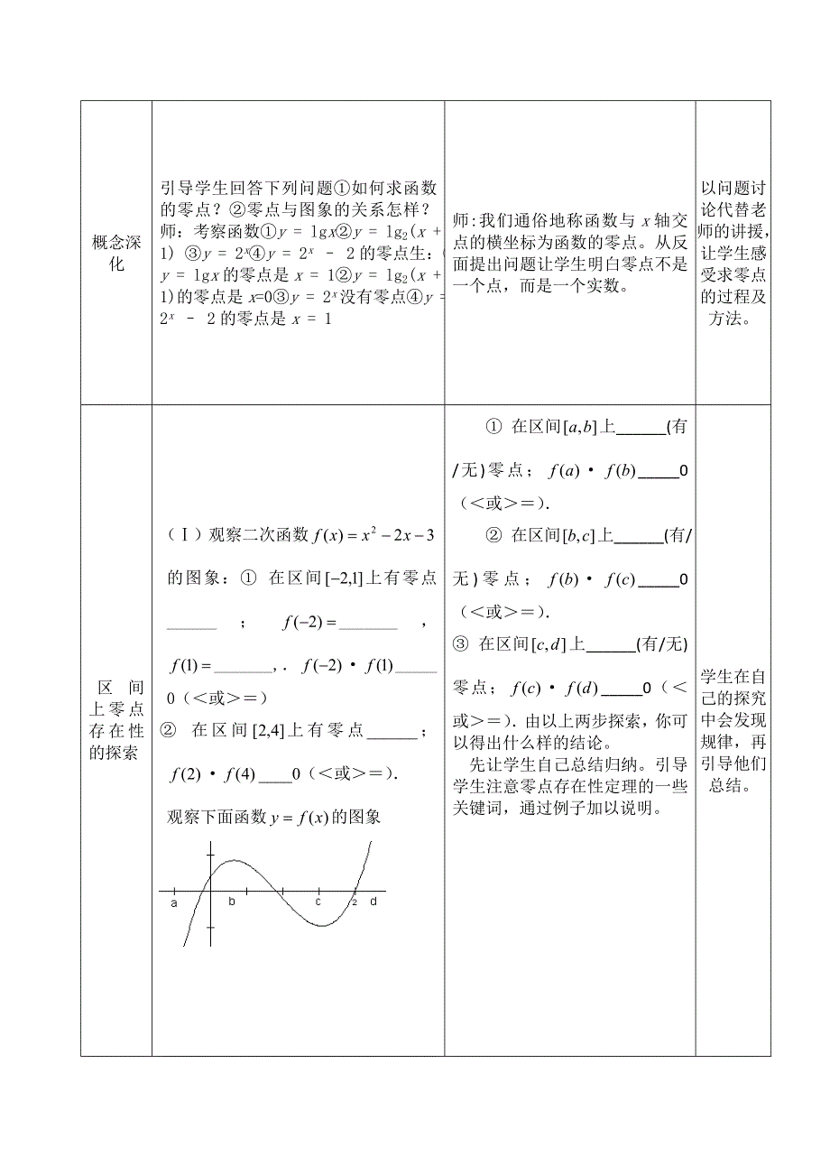 2021-2022学年高一数学人教A版必修1教学教案：3-1-1 方程的根与函数的零点 （1） WORD版含解析.doc_第3页