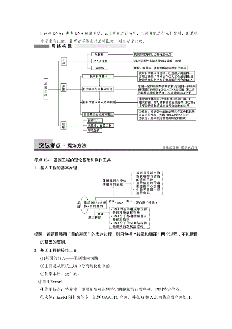 2014高考生物（ 广西专用）一轮复习精品教学案 第35课时 基因工程.doc_第3页