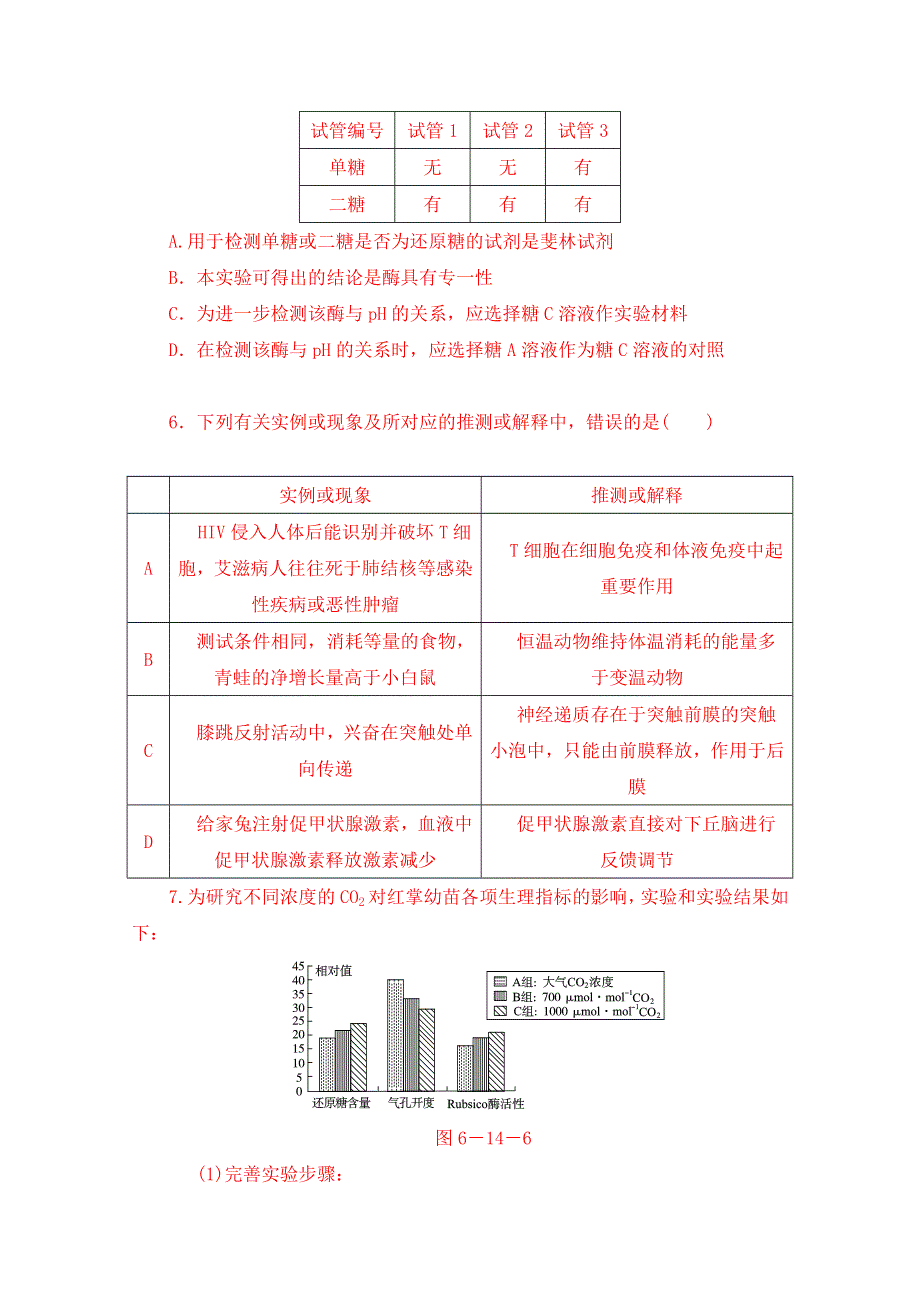 2014高考生物（全国卷 新课标）二轮专题限时集训：专题14 高考开放性生物实验应试分析.doc_第3页