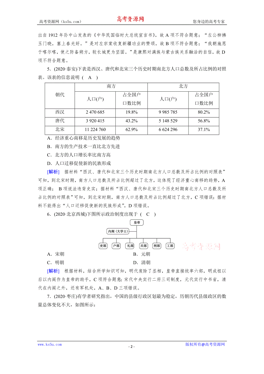 《新教材》2020-2021学年高中历史部编版必修中外历史纲要（上）课时作业：期末综合质量检测1 WORD版含解析.doc_第2页