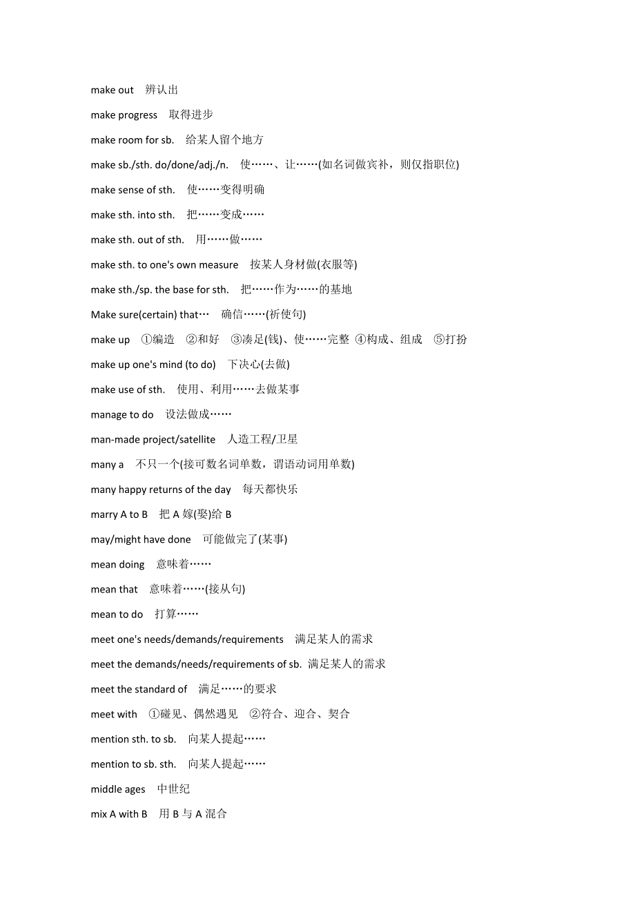 2014高考英语（短语完整大总结）及训练（8）含答案.doc_第3页