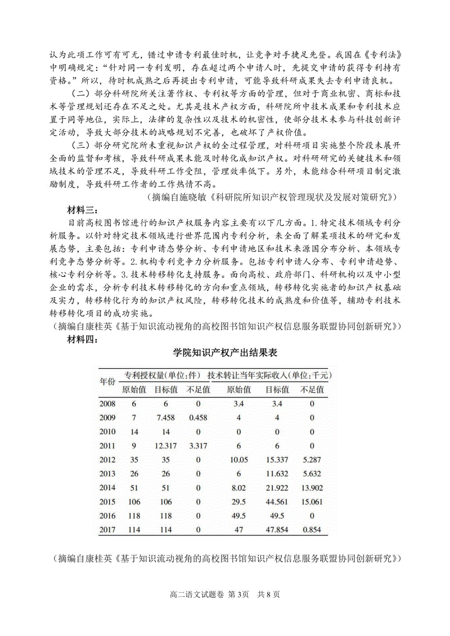 浙江省丽水市2020-2021学年高二上学期期末教学质量监控语文试题 PDF版含答案.pdf_第3页