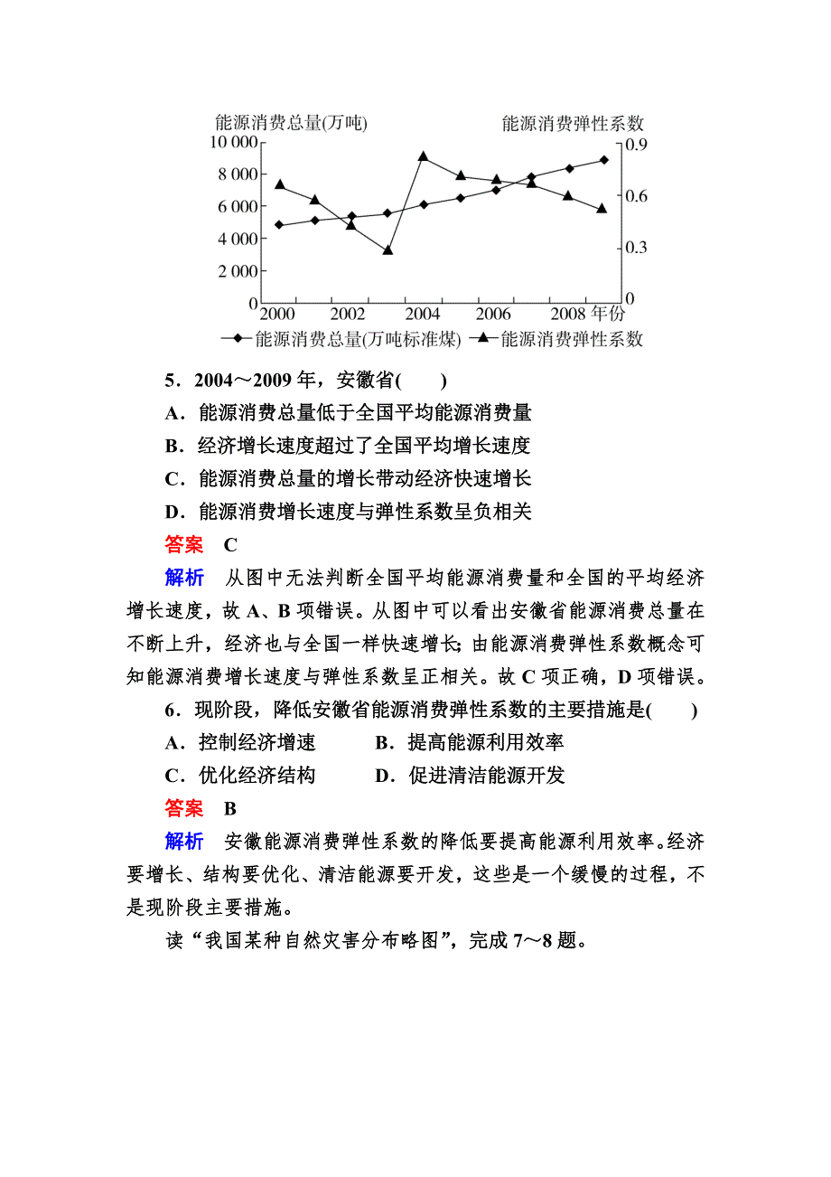 2017地理湘教版一轮规范特训：1-4-2 自然资源与人类活动 自然灾害对人类的危害 WORD版含解析.DOC_第3页