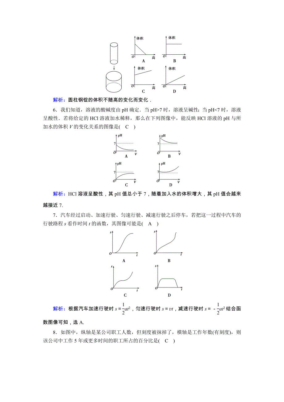 2020-2021学年高中数学 第二章 函数 课时作业5 生活中的变量关系（含解析）北师大版必修1.doc_第2页