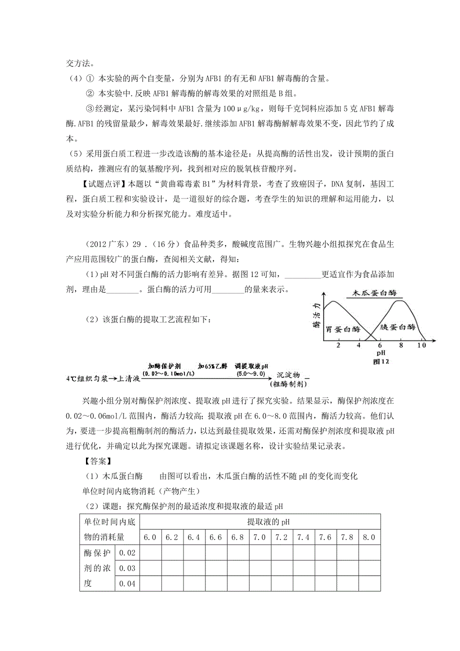 6年高考题按知识点分类汇编WORD版：蛋白质工程.doc_第3页