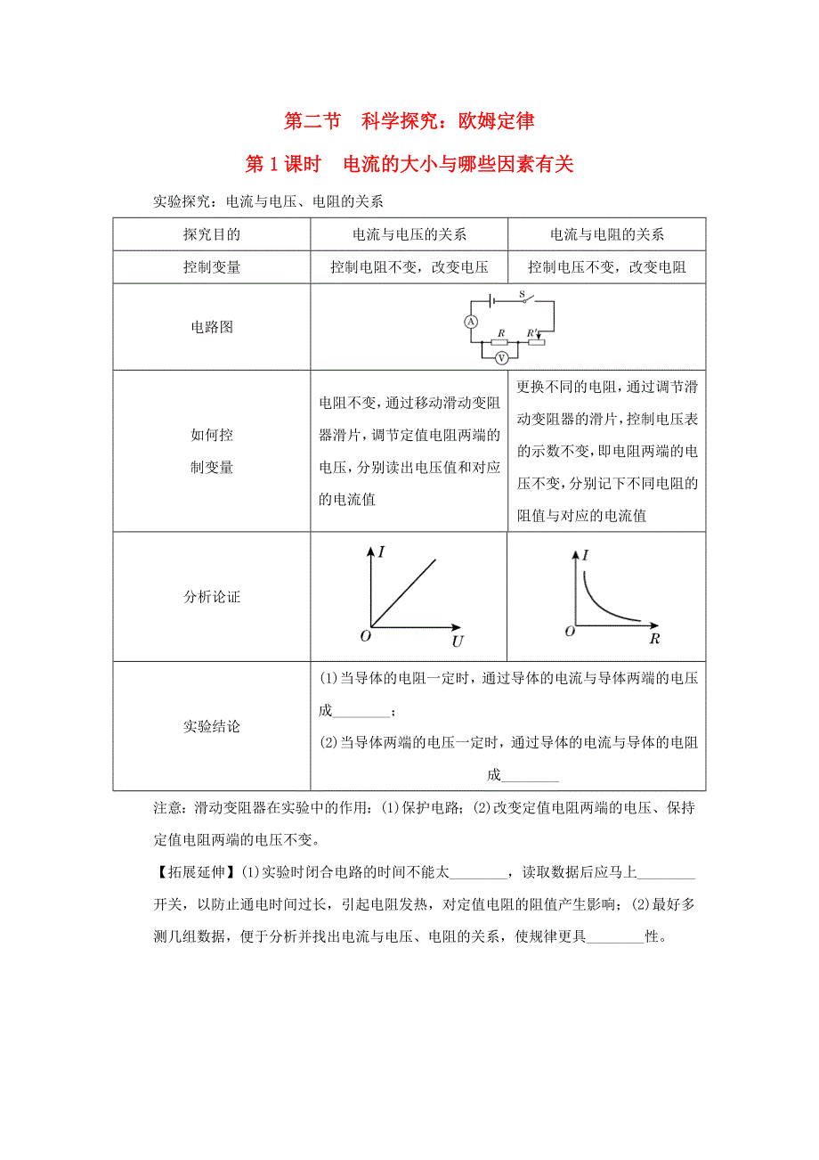 （安徽专版）2021九年级物理全册 第十五章 探究电路第二节 科学探究：欧姆定律第1课时 电流的大小与哪些因素有关小册子（新版）沪科版.docx_第1页