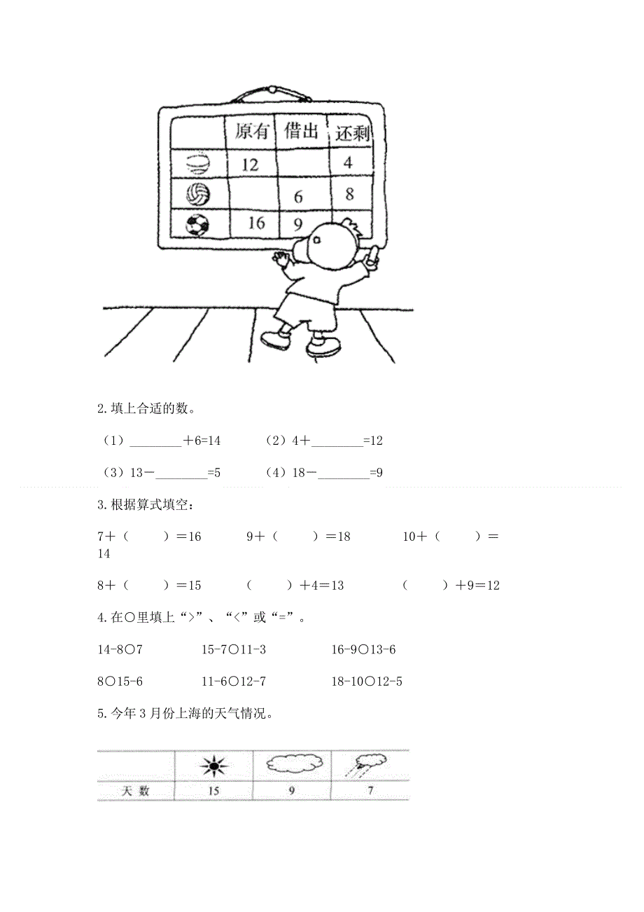 小学数学一年级20以内的退位减法练习题（培优）.docx_第2页