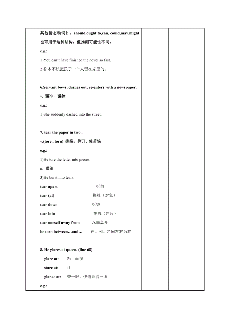 江苏省新沂市第二中学高中英语选修六《UNIT 1 PROJECT(2)》教案.doc_第3页