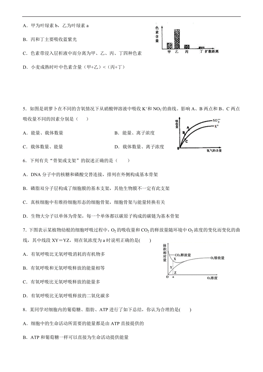 海南省海口市第四中学2021届高三期中考试生物试卷 WORD版含答案.docx_第2页