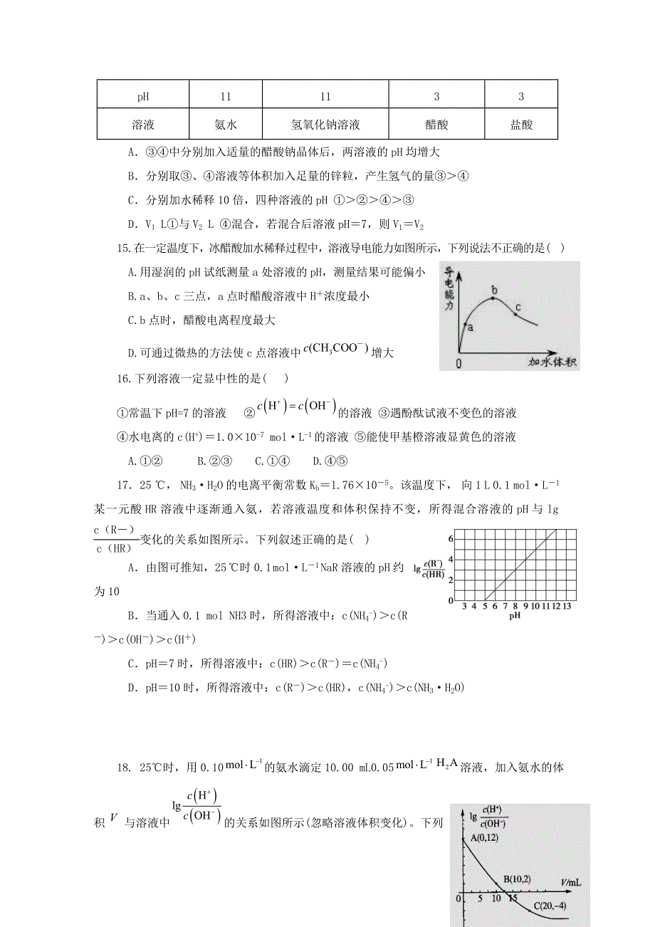 山西省沁县中学2020-2021学年高二化学上学期第二次月考试题.doc_第3页