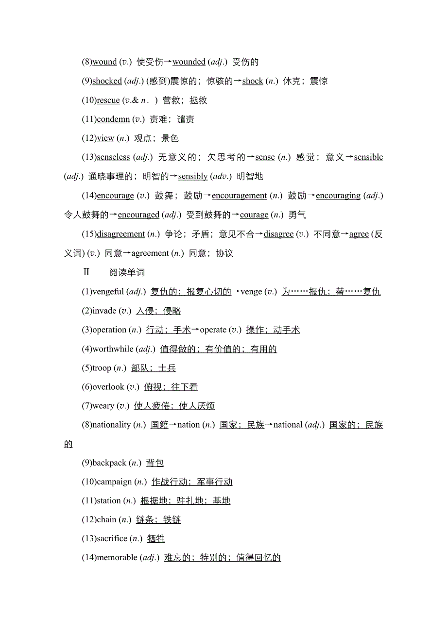 2021高三统考外研英语一轮（经典版）学案：BOOK 6 MODULE 6　WAR AND PEACE WORD版含解析.doc_第2页