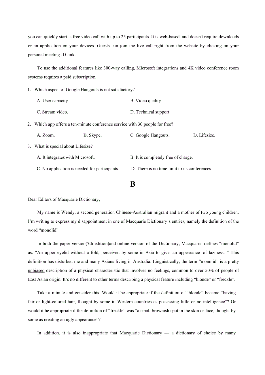 湖北省部分学校联考2020-2021学年高二下学期期中英语试题精选汇编 阅读理解 WORD版含答案.docx_第2页