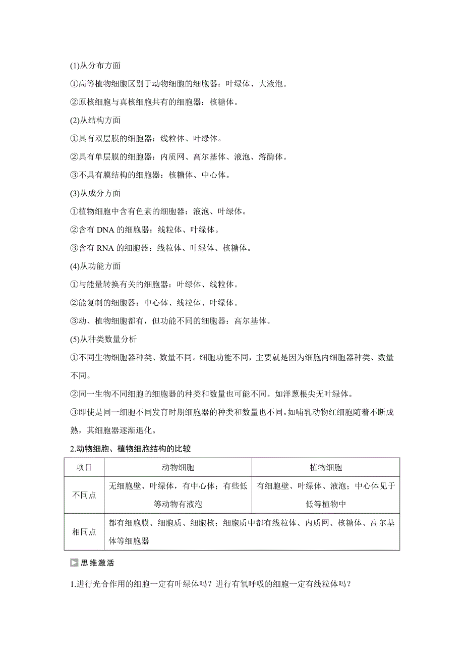 2015-2016学年高一生物人教版必修1学案：第三章 第2节 细胞器——系统内的分工合作（一） WORD版含答案.doc_第3页