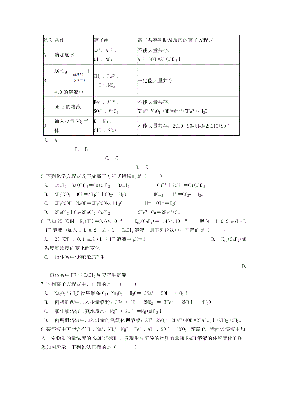 山西省运城市景胜中学2020-2021学年高一化学9月月考试题.doc_第2页