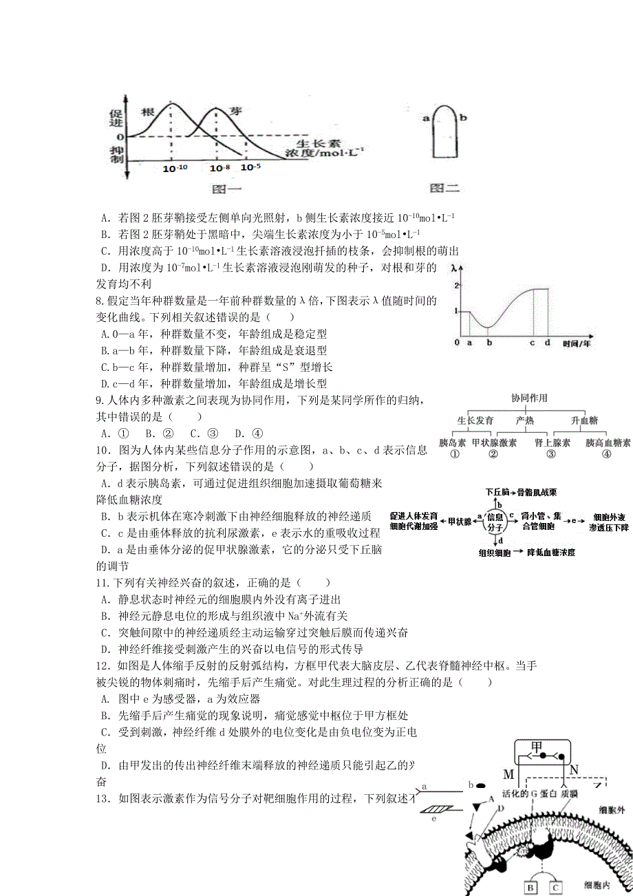 湖北省宜昌市葛洲坝中学2016-2017学年高二上学期期中考试生物试题 WORD版含答案.doc_第2页