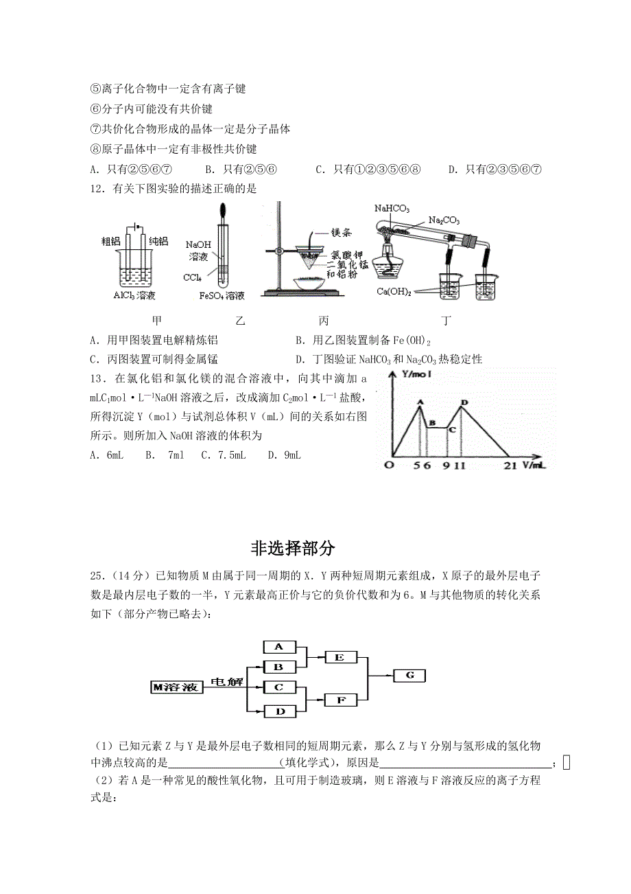 浙江省嵊州一中2011届高三上学期期中试题 化学.doc_第2页