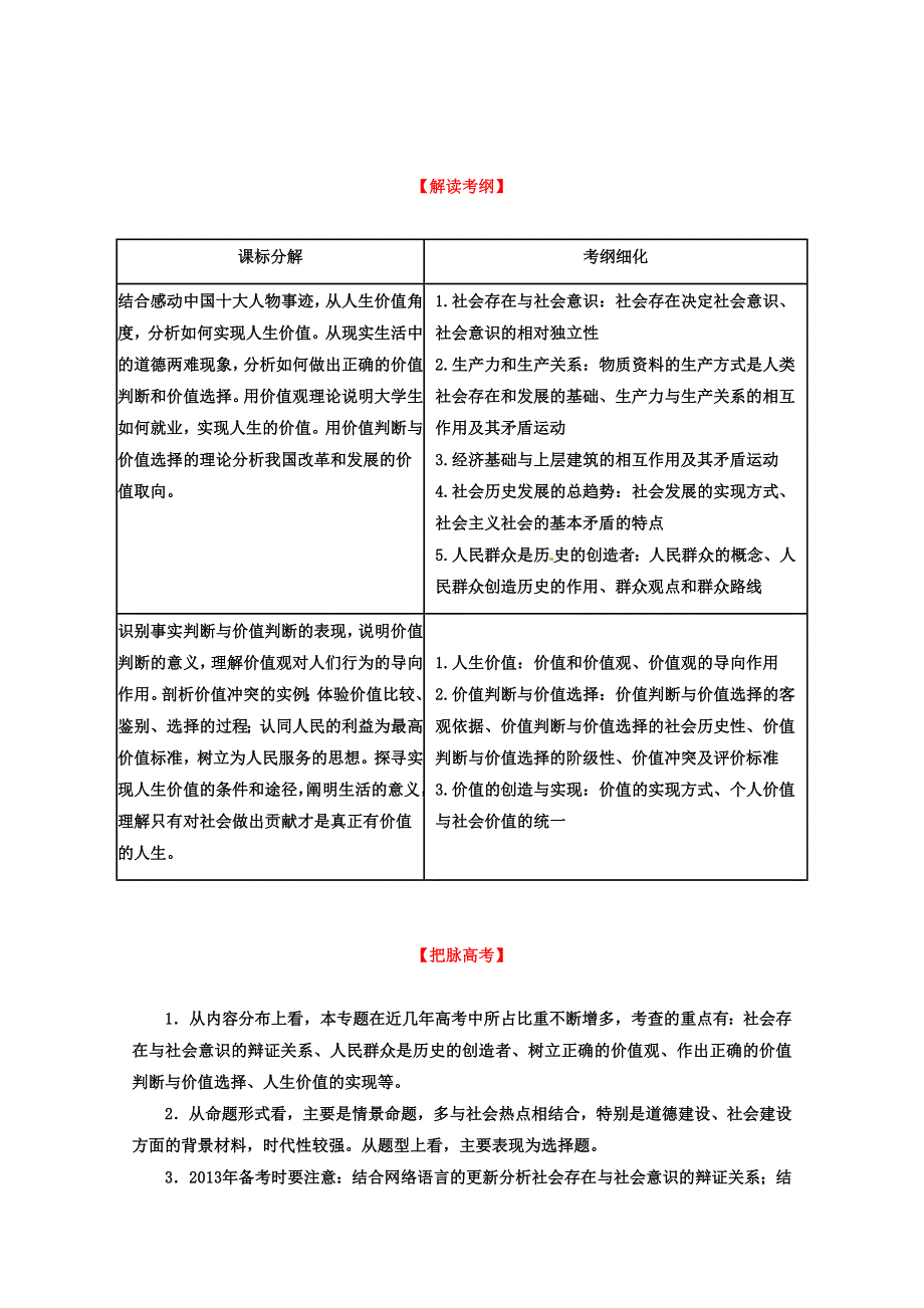 2013高考政治二轮复习精品资料专题16 认识社会与价值选择（教师版）.doc_第1页