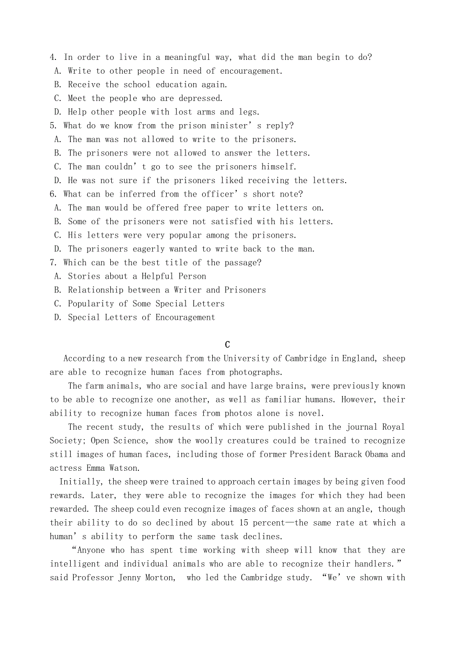 甘肃省天水市一中2020-2021学年高一英语下学期开学考试试题.doc_第3页