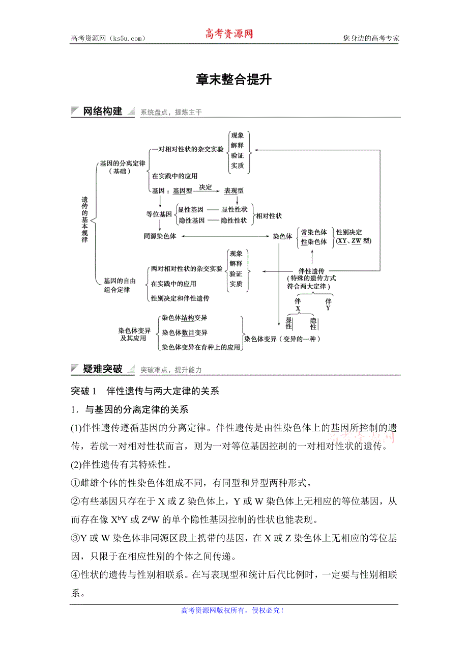 《新步步高 学案导学与随堂笔记》2015-2016学年高中生物（苏教版必修二）学案文档：第三章 章末整合提升 .doc_第1页