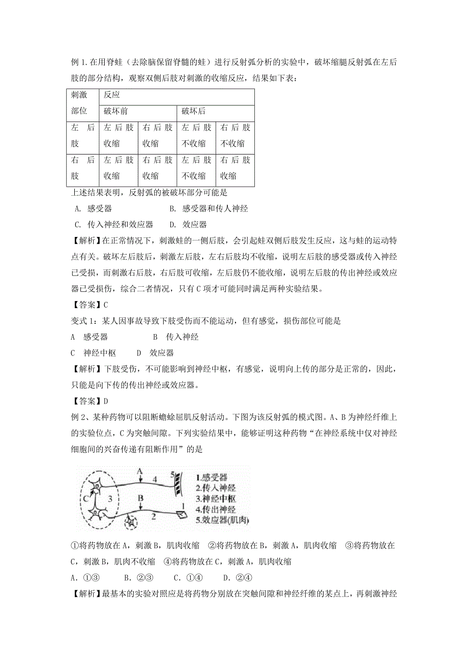 2013高考生物一轮复习精品学案：第29课时 通过神经的调节.doc_第3页