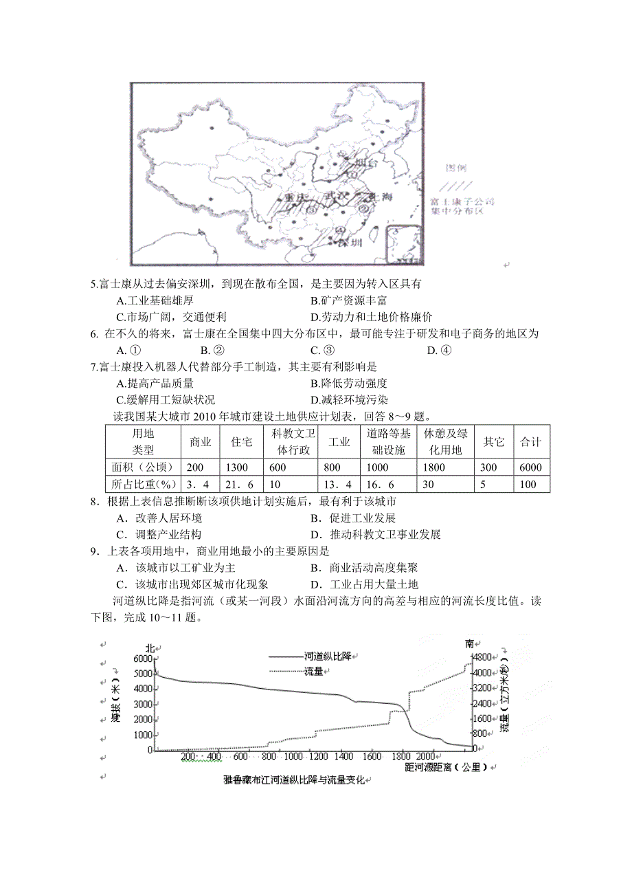 福建省2016届高三上学期第一次月考地理试卷 WORD版含答案.doc_第2页