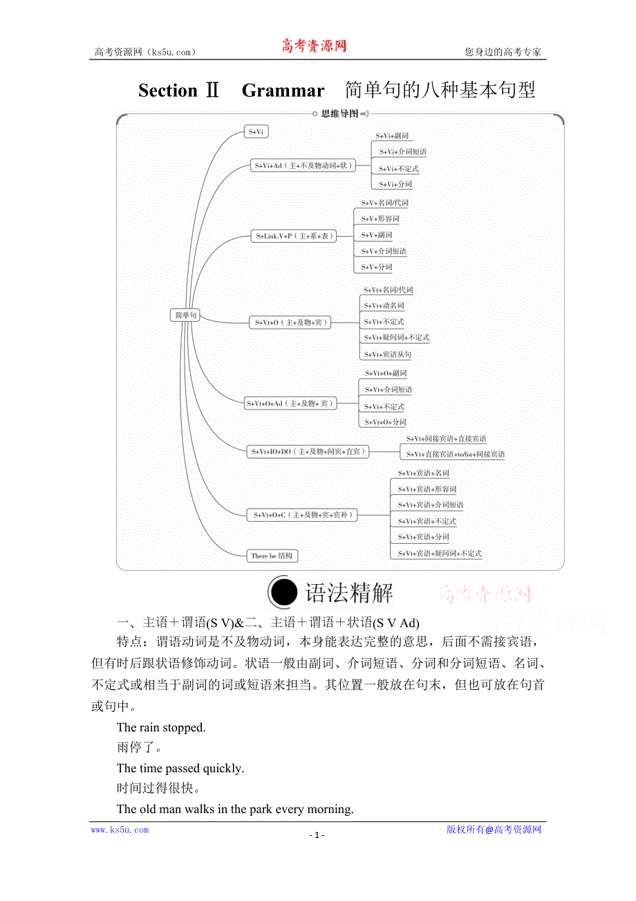 2019-2020学年高中英语新教材必修第一册学案+作业：WELCOME UNIT SECTION Ⅱ WORD版含解析.doc_第1页