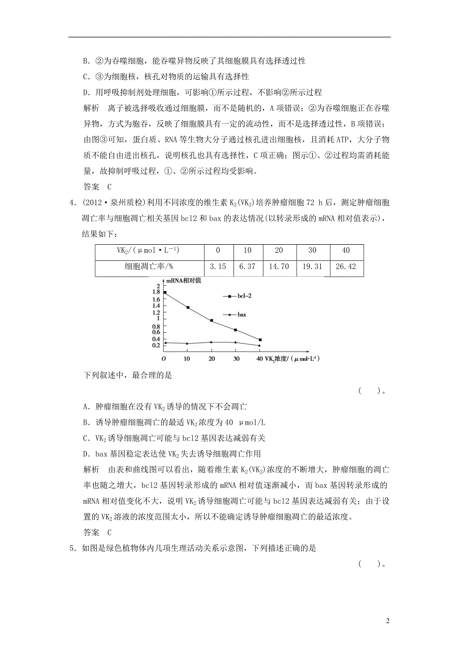 2014届高三生物一轮限时规范训练 单元滚动检测4 新人教版.doc_第2页