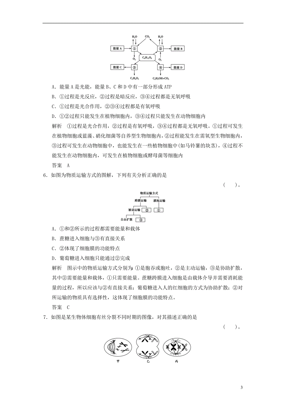 2014届高三生物一轮限时规范训练 单元滚动检测4 新人教版.doc_第3页